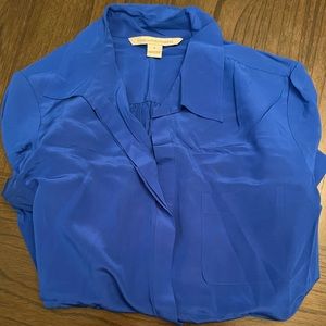 DVF button down silk shirt